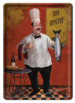 BON APPETIT METALOWY SZYLD PLAKAT RETRO #04890