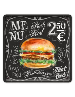 FAST FOOD METALOWY SZYLD PLAKAT RETRO #04882