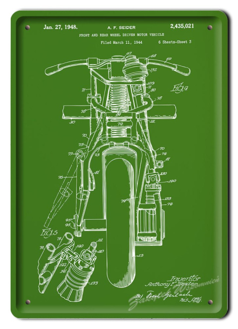 MOTOCYKL METALOWY SZYLD PLAKAT VINTAGE #01749