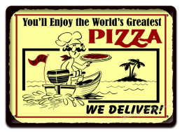 PIZZA METALOWY SZYLD PLAKAT VINTAGE #02334