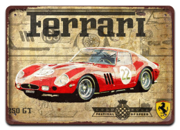 FERRARI METALOWY SZYLD RETRO PLAKAT VINTAGE #07191