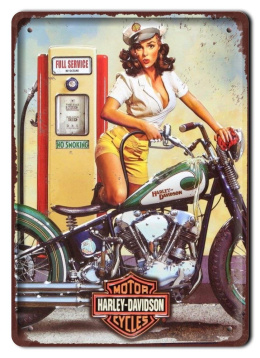 HARLEY METALOWY SZYLD PLAKAT VINTAGE RETRO #07289