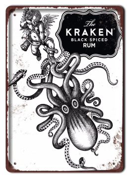 KRAKEN RUM METALOWY SZYLD OBRAZEK RETRO #07180