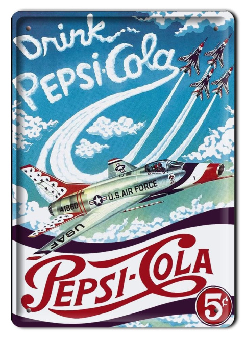 PEPSI COLA DRINK METALOWY SZYLD PLAKAT RETRO #07534