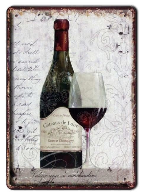 WINO METALOWY SZYLD PLAKAT RETRO VINTAGE #01124