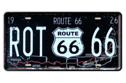 ROUTE 66 METALOWA TABLICA REJESTRACYJNA #04732