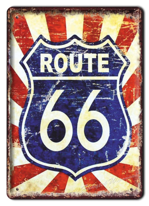 ROUTE 66 METALOWY SZYLD OBRAZEK PLAKAT #01699