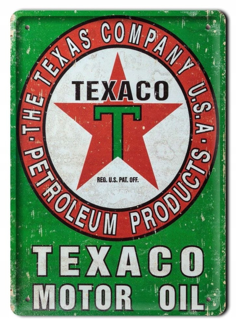 TEXACO PLAKAT METALOWY SZYLD OBRAZEK RETRO #08081