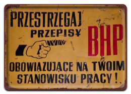 PRL METALOWY PLAKAT RETRO OBRAZEK SZYLD BLACHA VINTAGE #18835