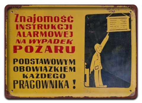 PRL METALOWY PLAKAT RETRO OBRAZEK SZYLD BLACHA VINTAGE #18851