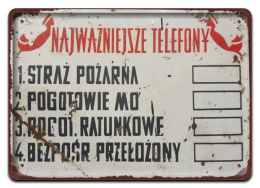 PRL METALOWY PLAKAT RETRO OBRAZEK SZYLD BLACHA VINTAGE #18884