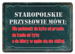 PRL METALOWY PLAKAT RETRO OBRAZEK SZYLD BLACHA VINTAGE #18939