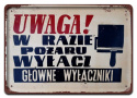 PRL METALOWY PLAKAT RETRO OBRAZEK SZYLD BLACHA VINTAGE #18949