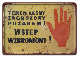 PRL METALOWY PLAKAT RETRO OBRAZEK SZYLD BLACHA VINTAGE #18955